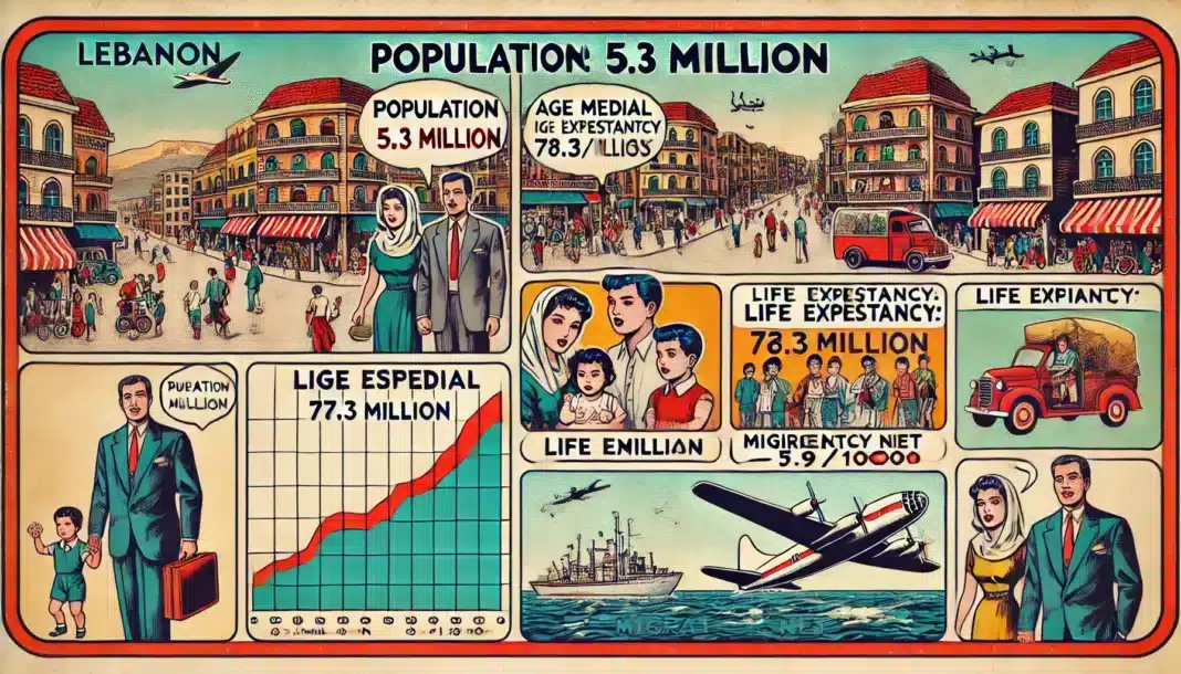 La population libanaise atteint 5,8 millions en 2023, avec une espérance de vie de 77,8 ans