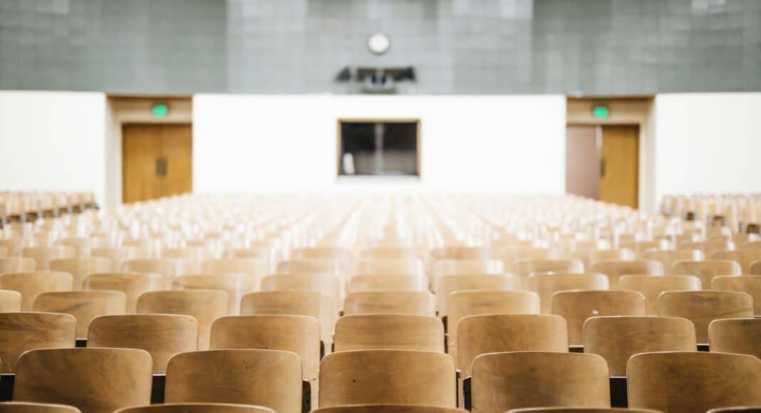 empty chairs in theater
