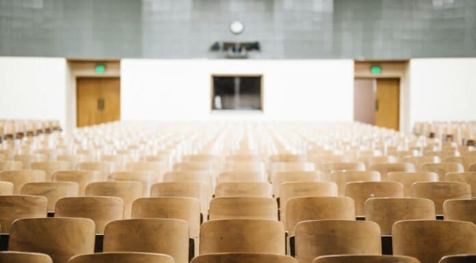 empty chairs in theater