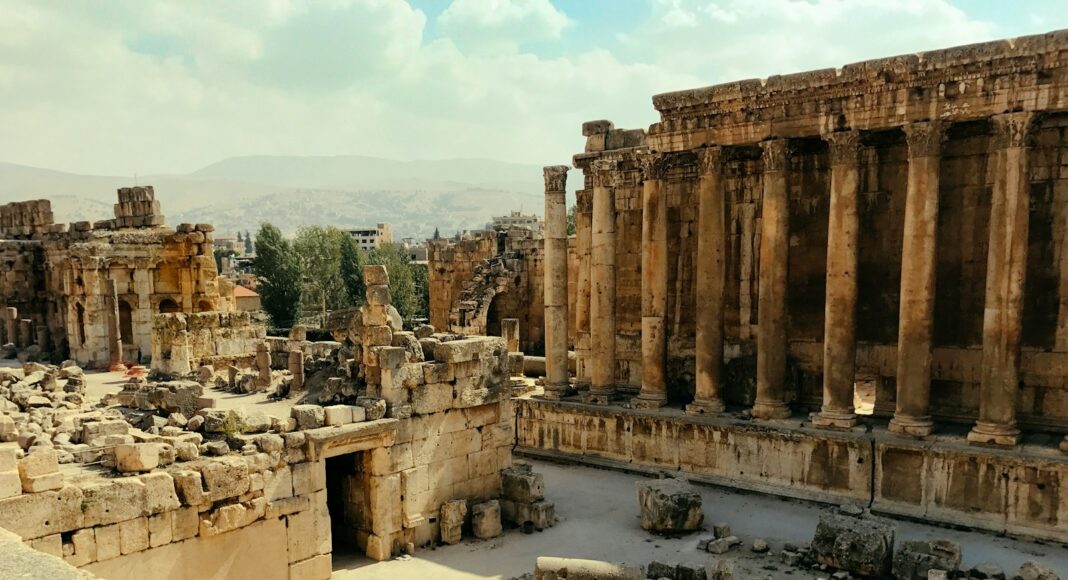 beige stone temple ruin