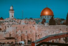 aerial veiw photography of Dome of The Rock, Jerusalem