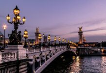 bridge during night time