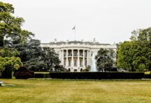 architectural photography of white house