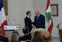 Macron depuis Baabda: Nous soutiendrons votre objectif d’un Liban souverain Macron depuis Baabda: Nous soutiendrons votre objectif d’un Liban souverain
