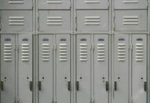 gray metal locker