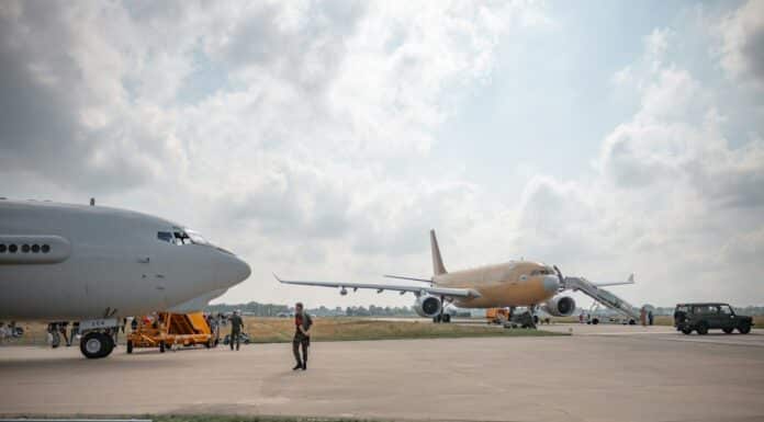 man near airplane