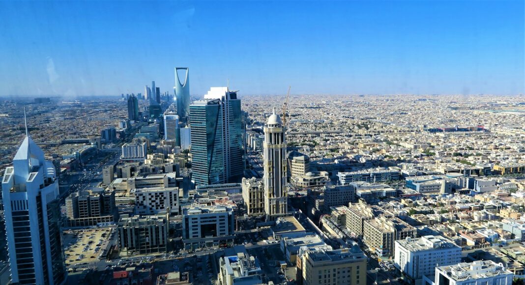 a view of a city from the top of a building