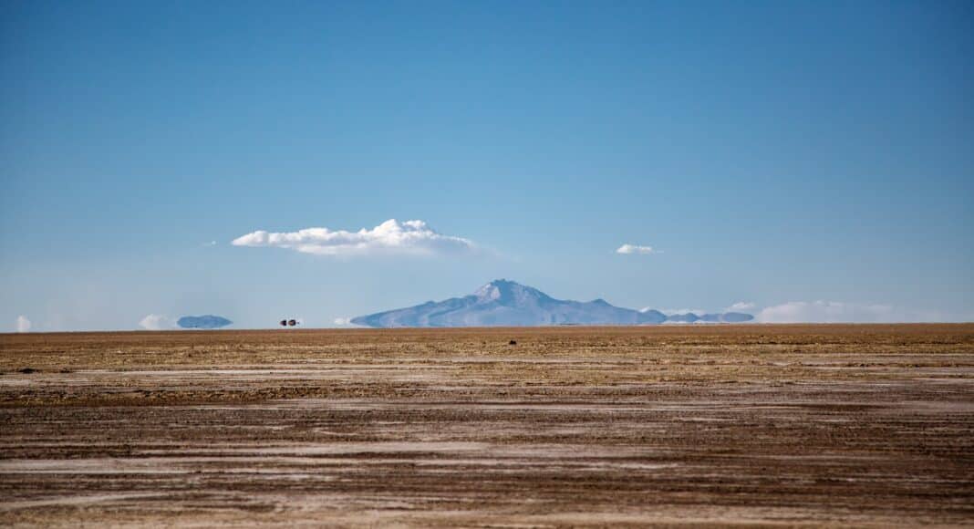 mountain across brown desert