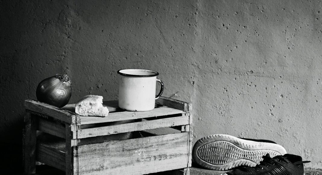 a black and white photo of a pair of shoes