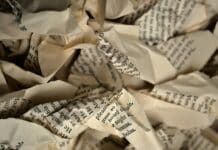 white and black printed paper