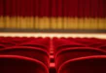 red and white stadium seats