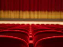 red and white stadium seats