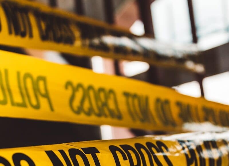 do not cross police barricade tape close-up photography