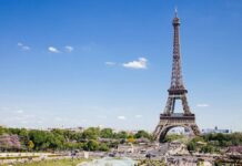 Eiffel Tower at Paris, France