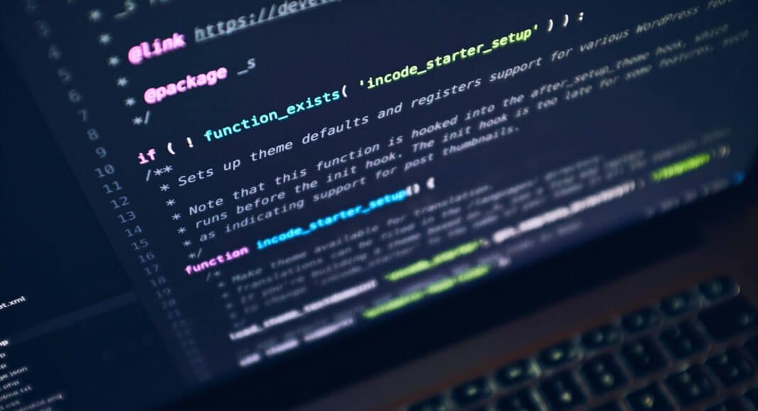 turned on gray laptop computer