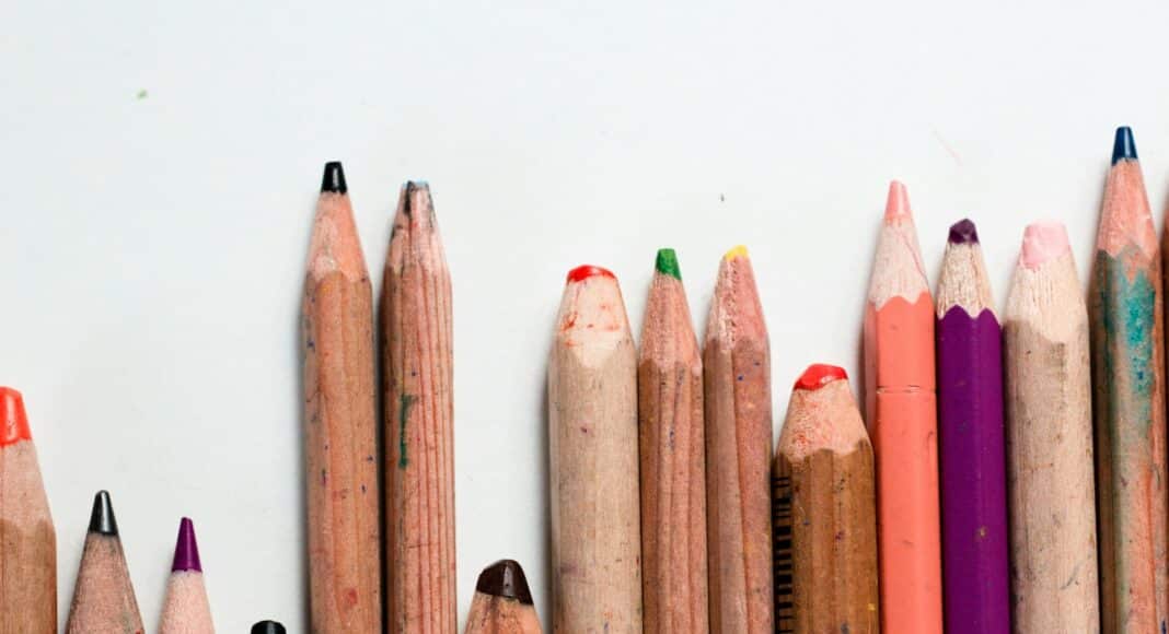 close-up photo of color pencil