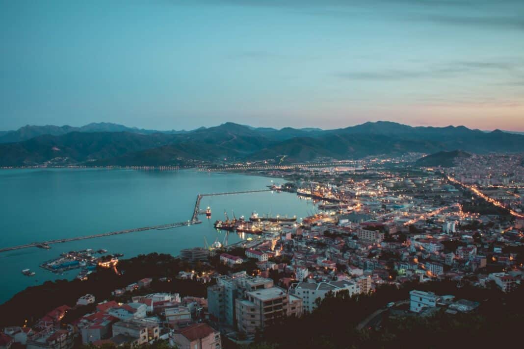 aerial photography of city