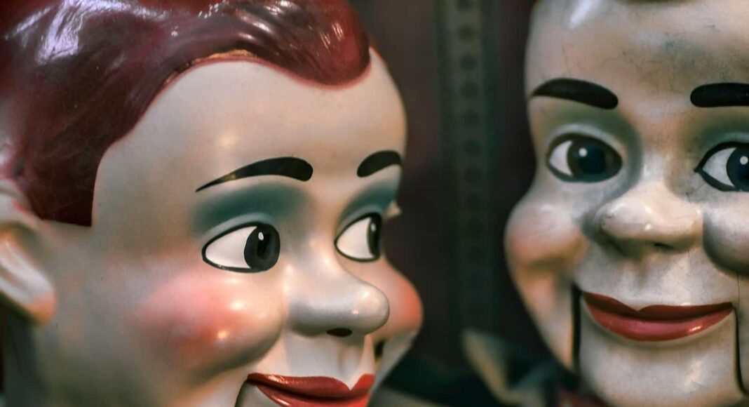 close-up photo of Goosebumps Slappy the Dummy ventriloquist doll