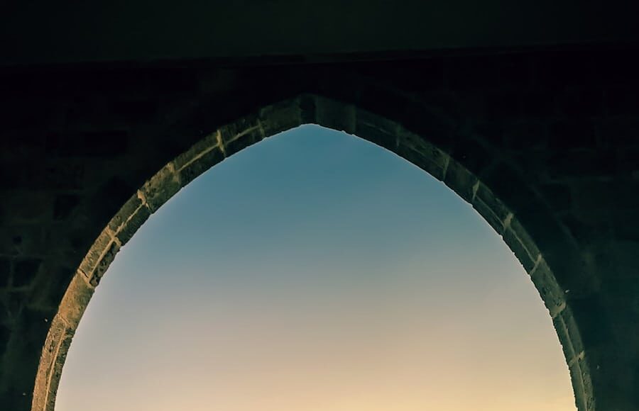 a view of the ocean from a window