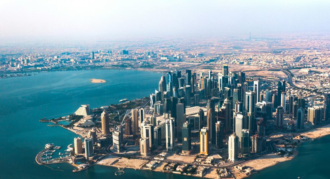 aerial photography of concrete buildings