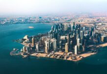 aerial photography of concrete buildings