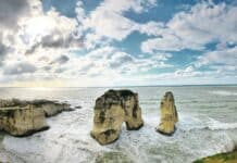 rock formations in ocean