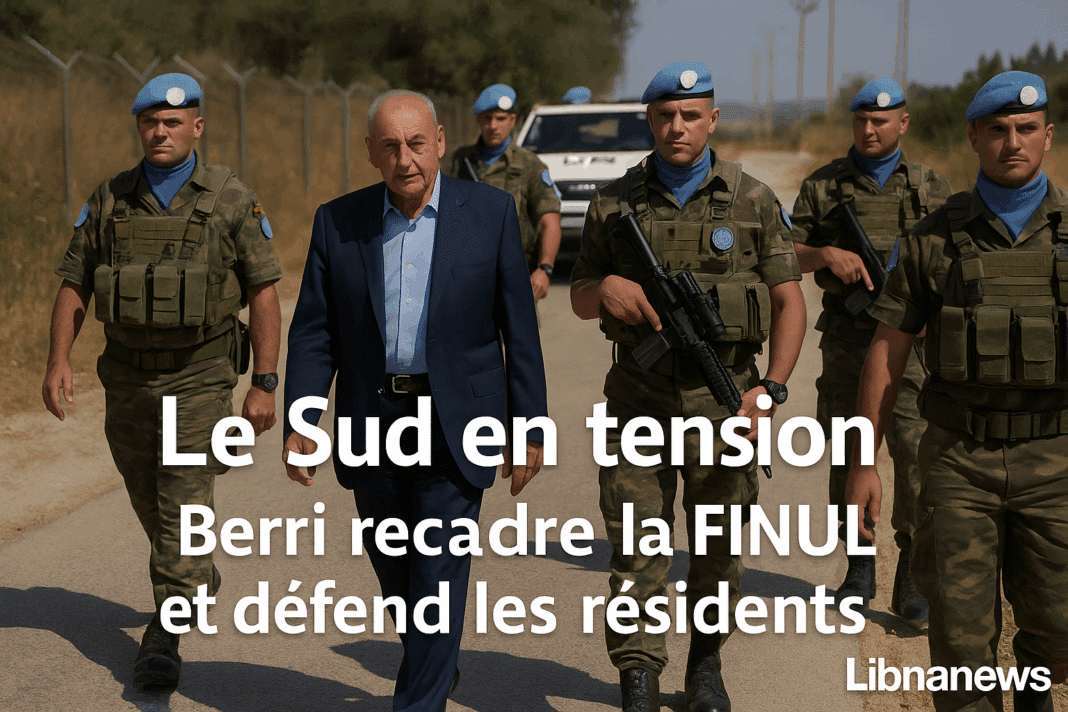 Le Sud en tension : Berri recadre la FINUL et défend les résidents