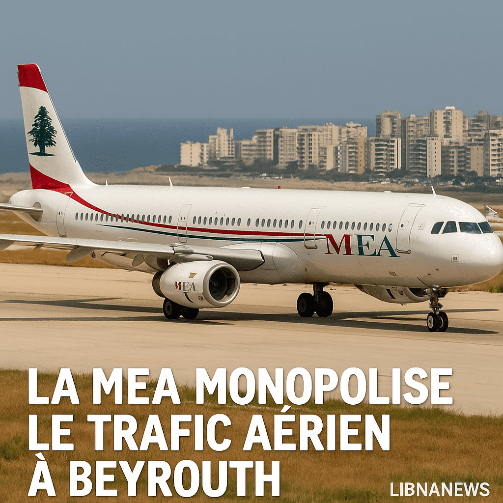 Middle East Airlines assure 51 % du trafic passager à l’aéroport de Beyrouth entre janvier et avril 2025, en situation quasi-monopolistique