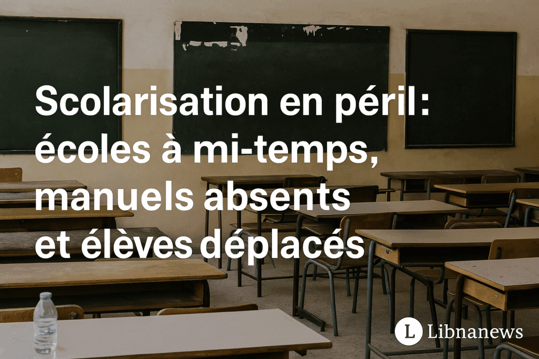 Scolarisation en péril : écoles à mi-temps, manuels absents et élèves déplacés