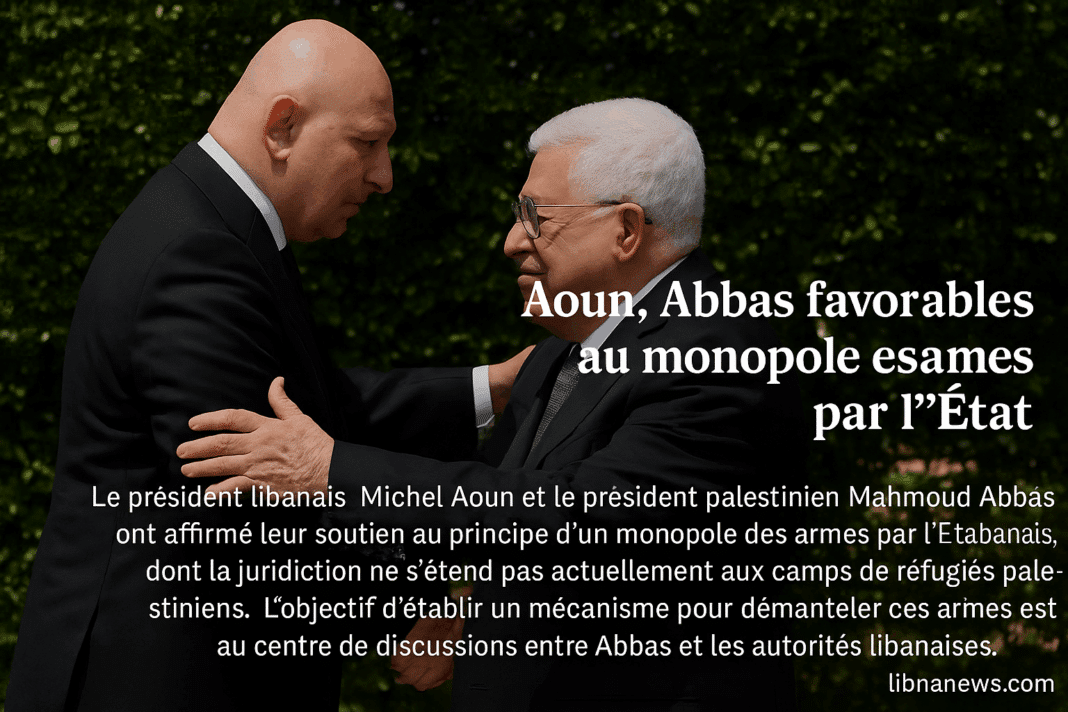 Contrôle des armes au Liban : vers un désarmement des camps palestiniens