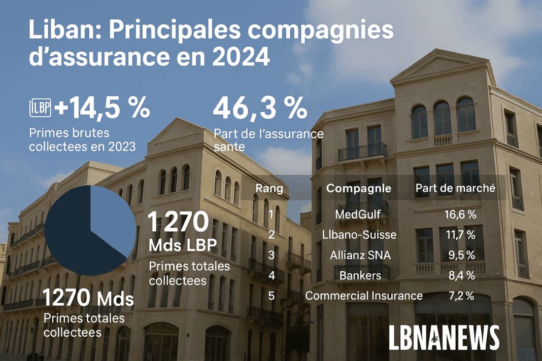 Le marché de l’assurance au Liban en croissance de 14,5 % en 2023, porté par la hausse des primes santé