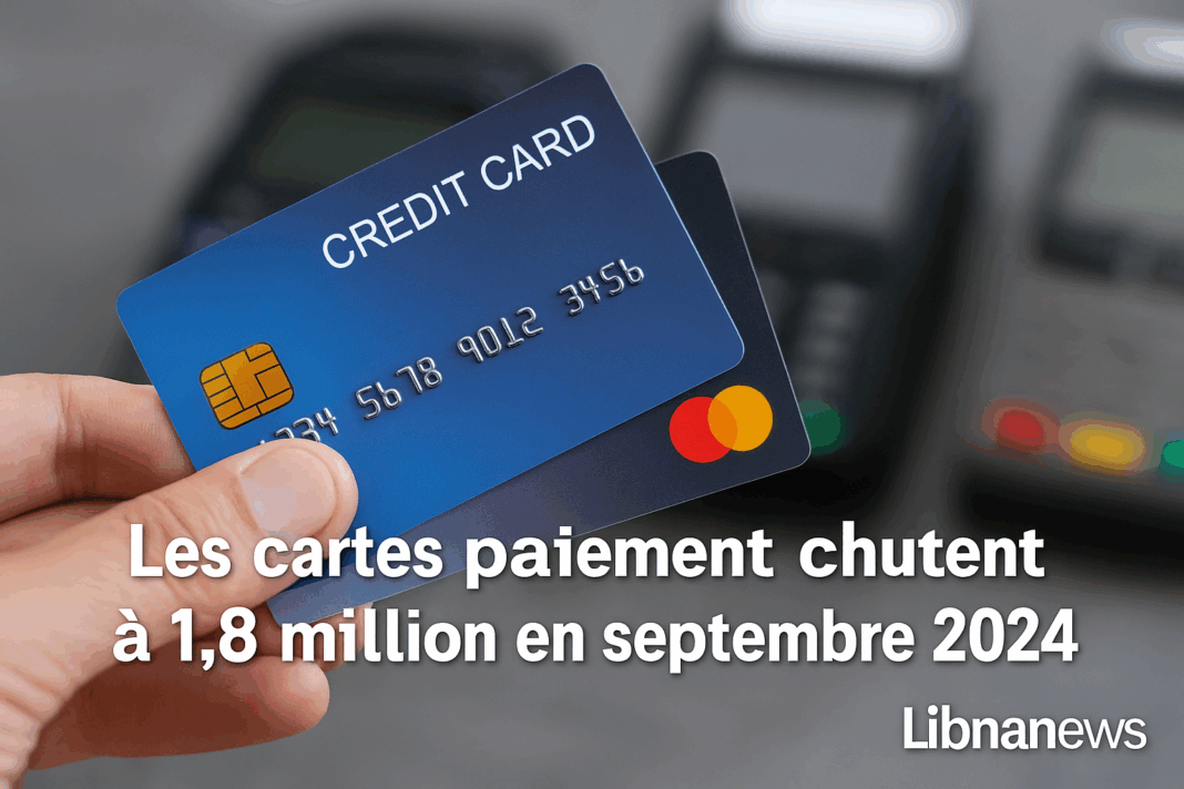 Le nombre de cartes de paiement au Liban tombe à 1,8 million en septembre 2024, marquant un effondrement de la bancarisation active