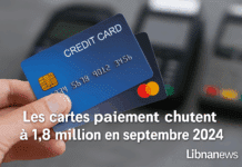 Le nombre de cartes de paiement au Liban tombe à 1,8 million en septembre 2024, marquant un effondrement de la bancarisation active