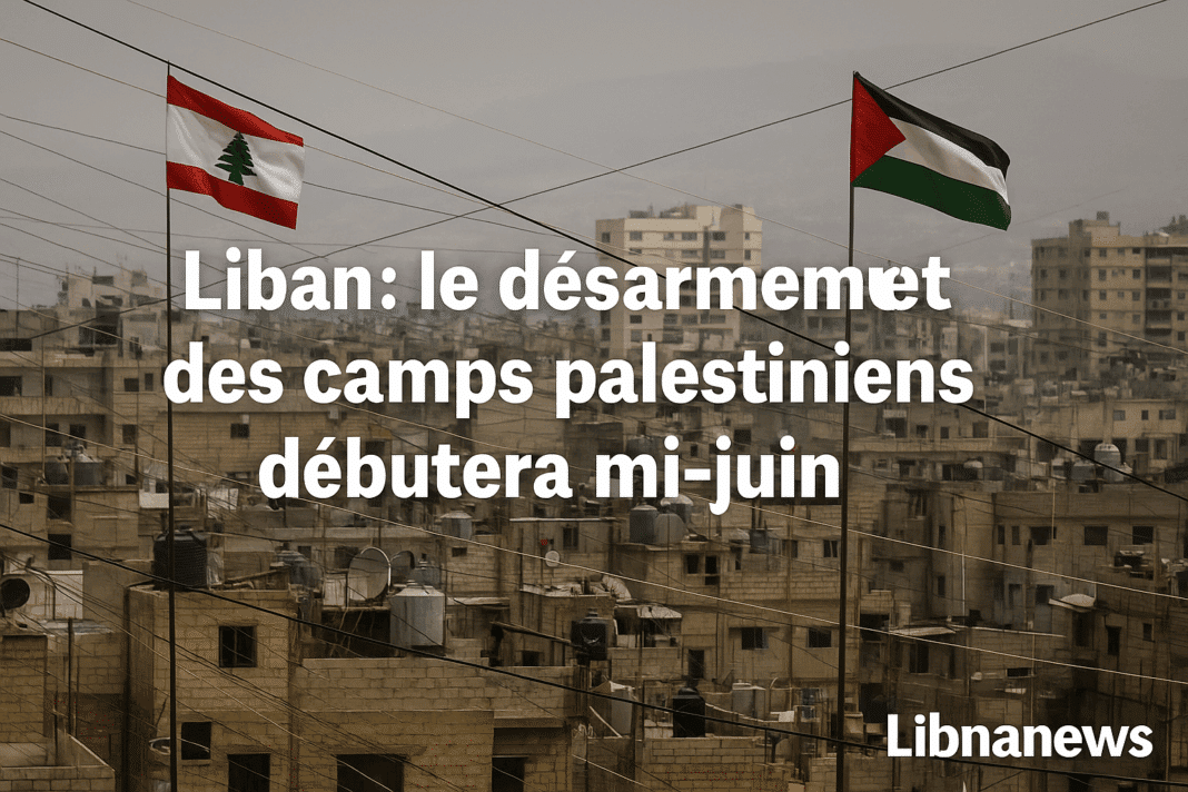 Liban : le désarmement des camps palestiniens débutera mi-juin