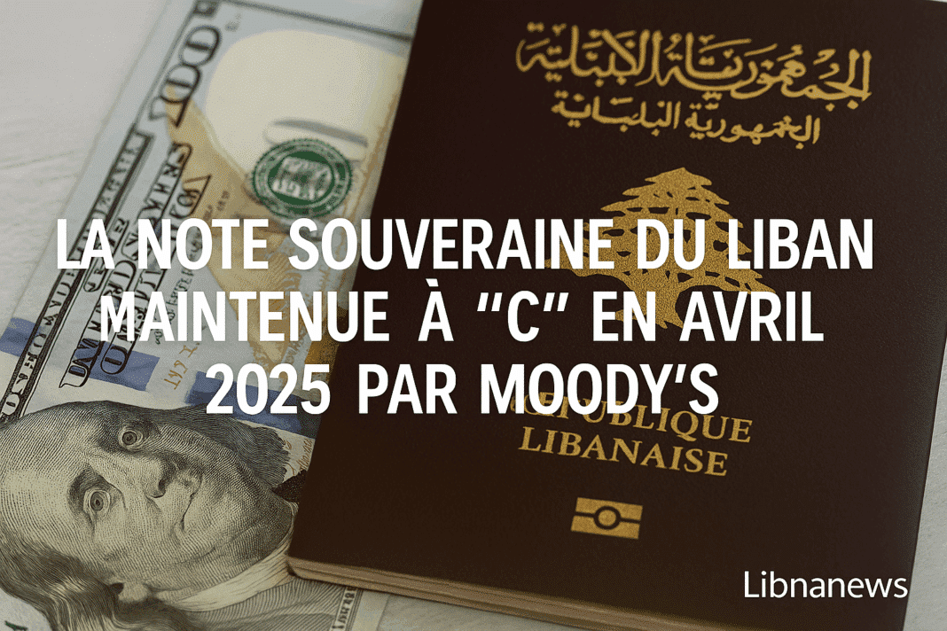 La note souveraine du Liban maintenue à « C » par Moody’s : un signal d’échec persistant de la restructuration de la dette