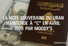 La note souveraine du Liban maintenue à « C » par Moody’s : un signal d’échec persistant de la restructuration de la dette