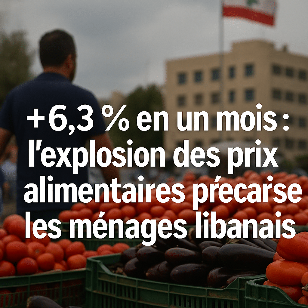 6,3 % en un mois : l’explosion des prix alimentaires précarise les ménages libanais