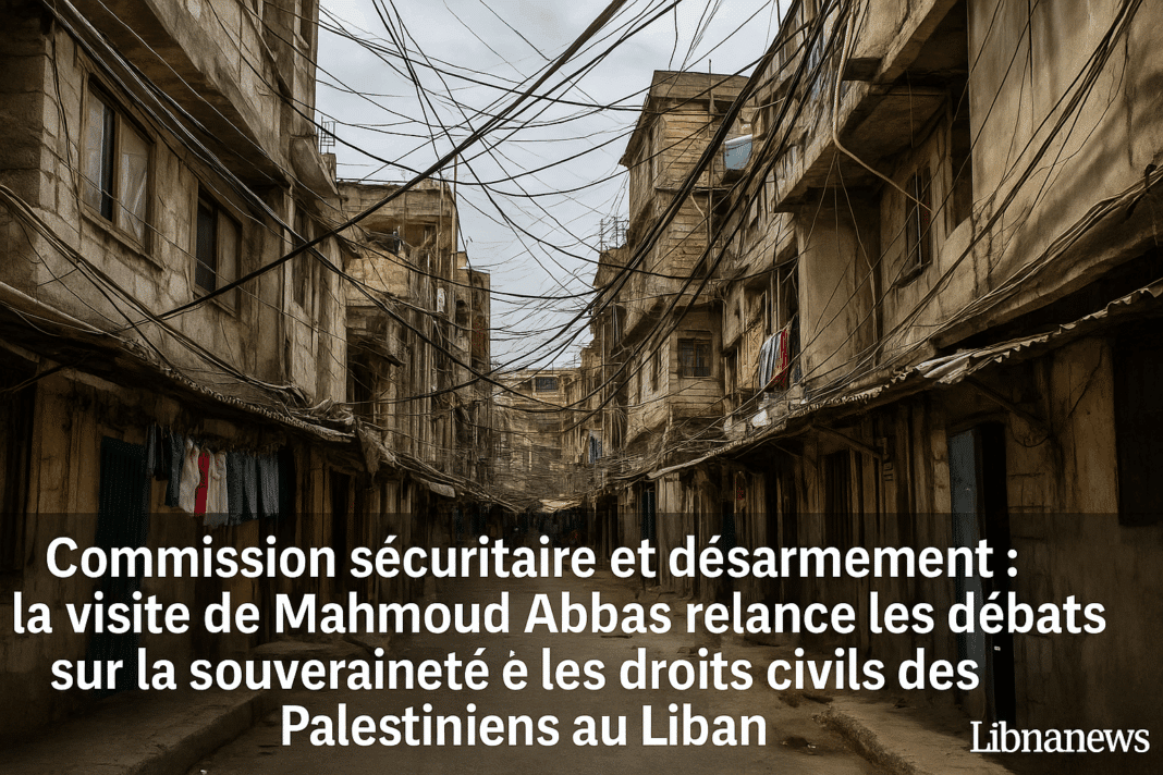 Commission sécuritaire et désarmement : la visite de Mahmoud Abbas relance les débats sur la souveraineté et les droits civils des Palestiniens au Liban