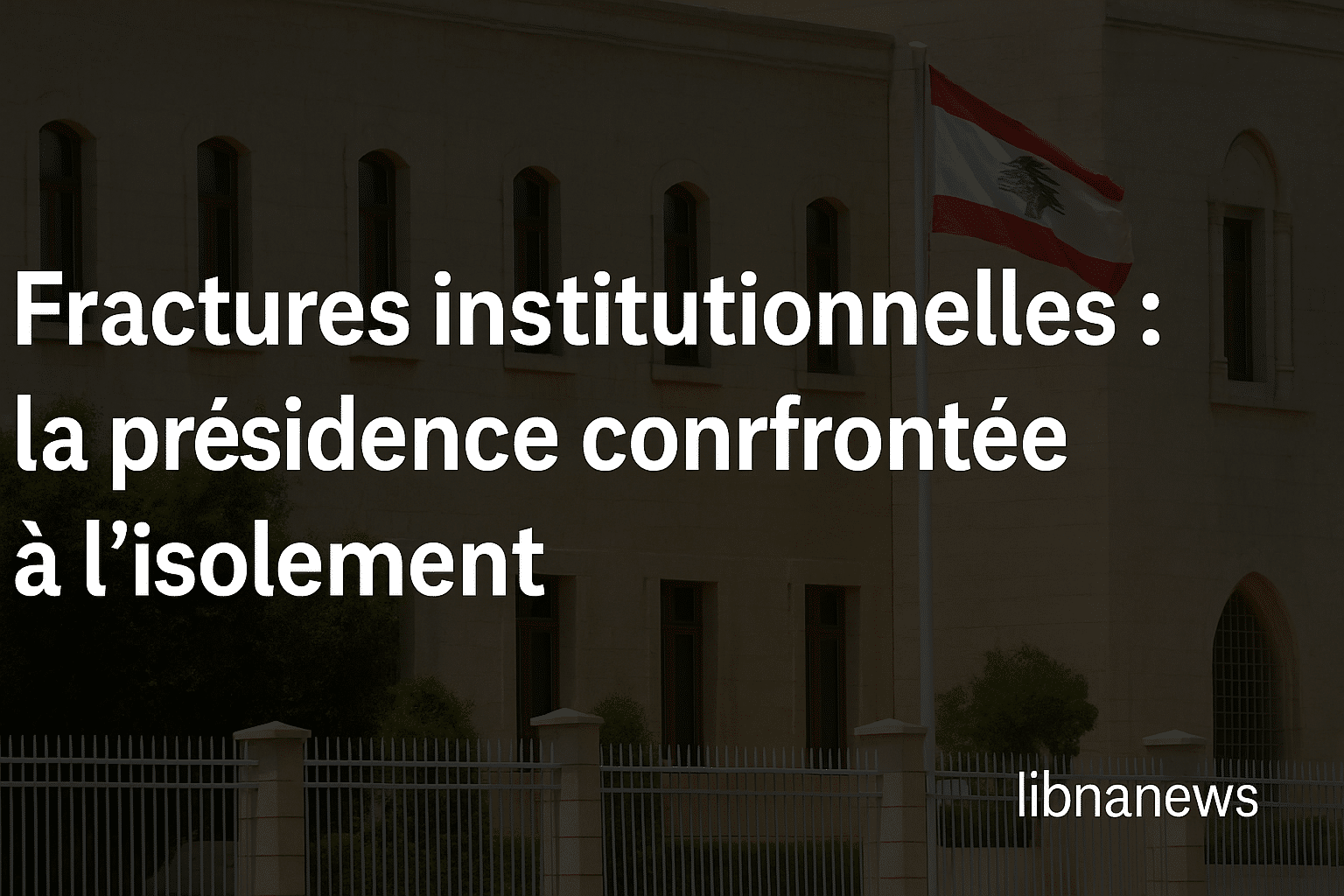 Fractures institutionnelles : la présidence confrontée à l’isolement Fractures institutionnelles : la présidence confrontée à l’isolement