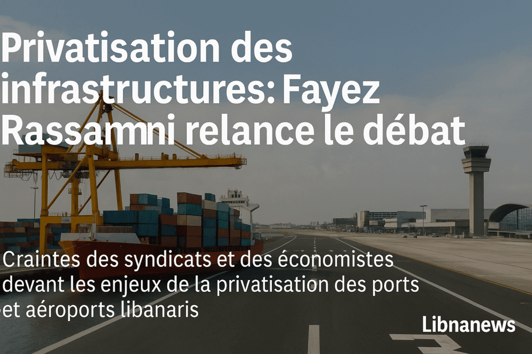 Ports, aéroports, et intérêts étrangers : la privatisation selon Rassamni divise le Liban