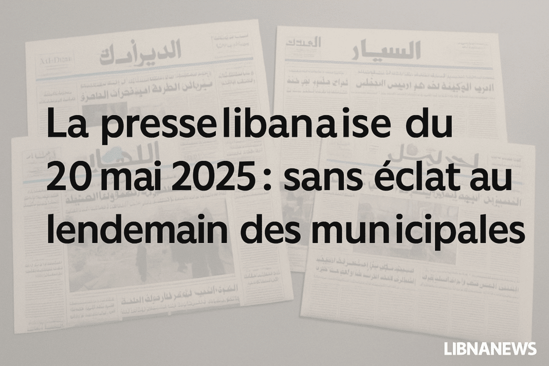 Revue de presse du 20/05/25: tensions régionales et recompositions politiques à la lumière de Gaza et des municipales