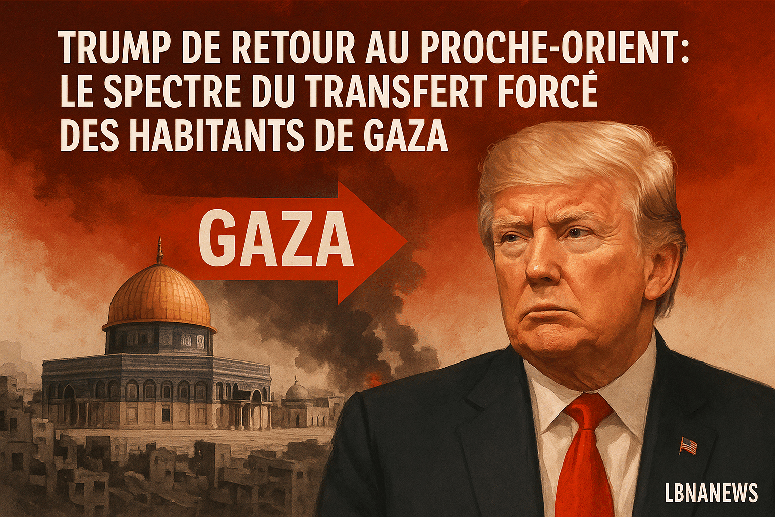 Trump de retour au Proche-Orient : le spectre du transfert forcé des habitants de Gaza