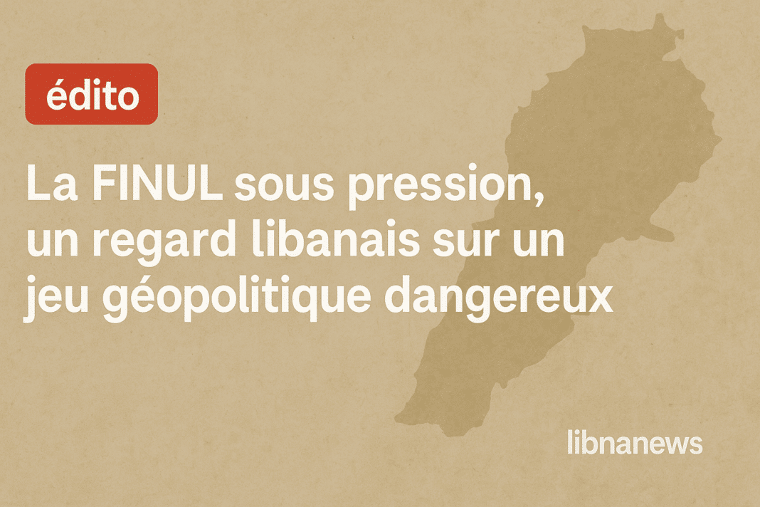 Edito: La FINUL sous pression, un regard libanais sur un jeu géopolitique dangereux