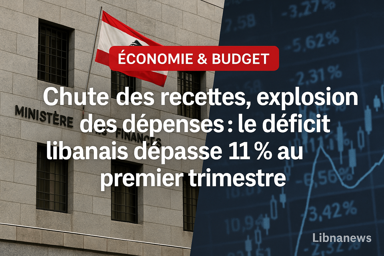 Chute des recettes, explosion des dépenses : le déficit libanais dépasse 11 % au premier trimestre Chute des recettes, explosion des dépenses : le déficit libanais dépasse 11 % au premier trimestre