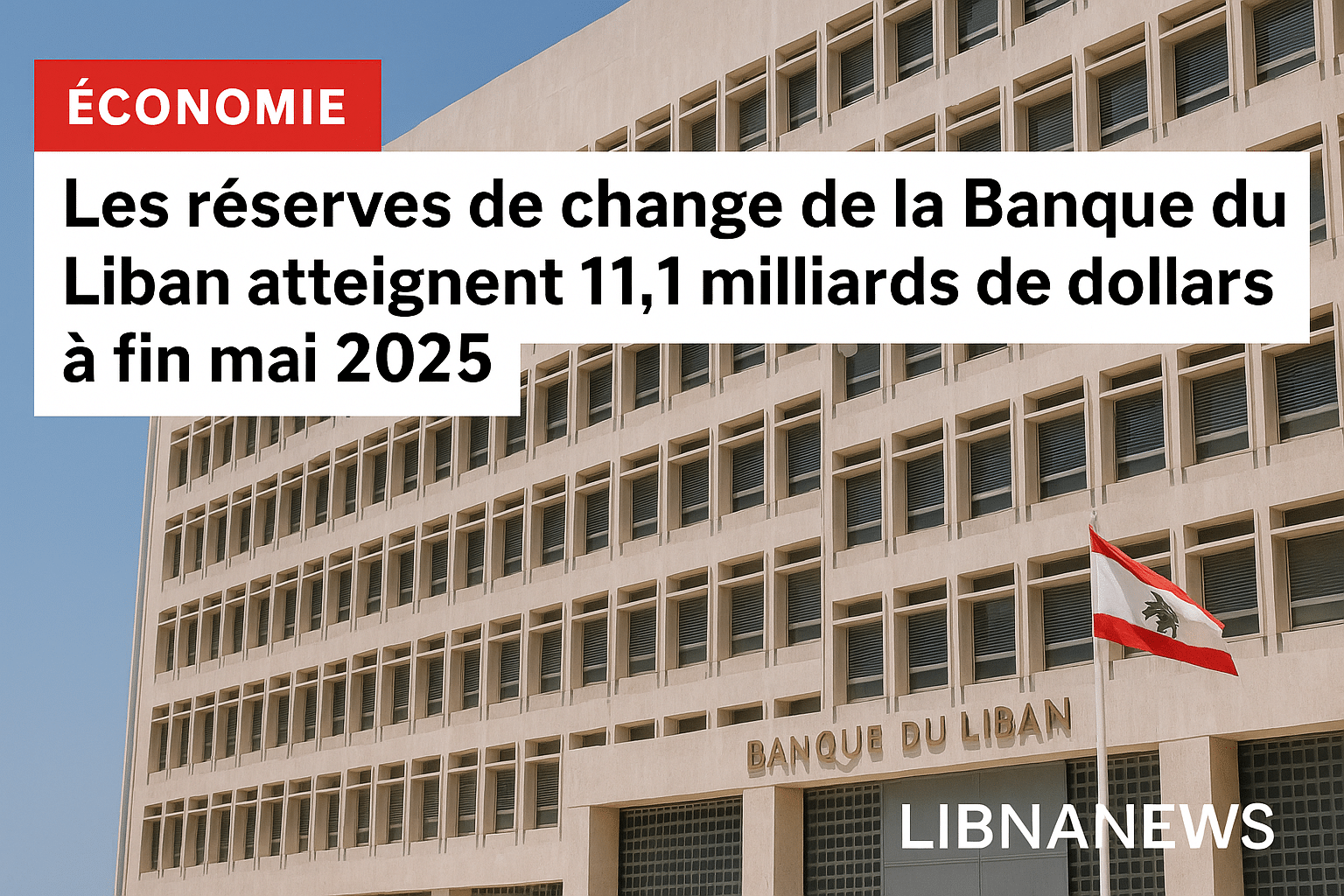 Les réserves de change de la Banque du Liban atteignent 11,1 milliards de dollars à fin mai 2025