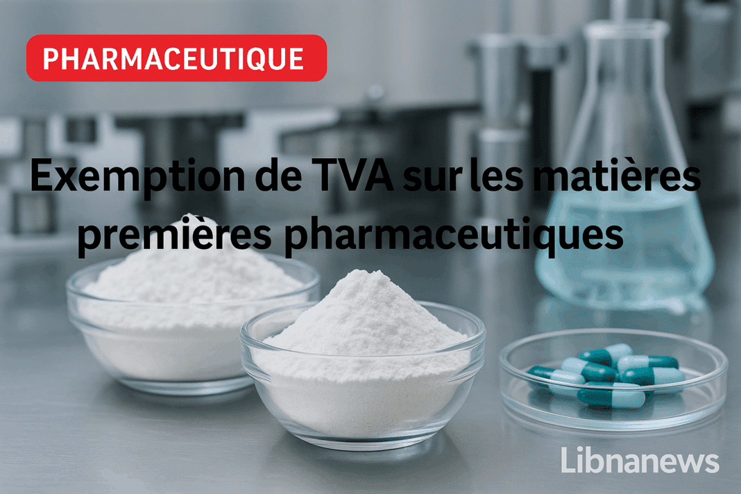 Exemption de TVA sur les matières premières pharmaceutiques importées : une mesure ciblée pour alléger les coûts de production locale