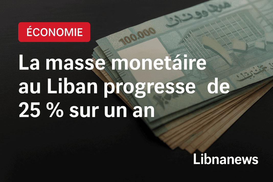 La masse monétaire au Liban progresse de 25 % sur un an