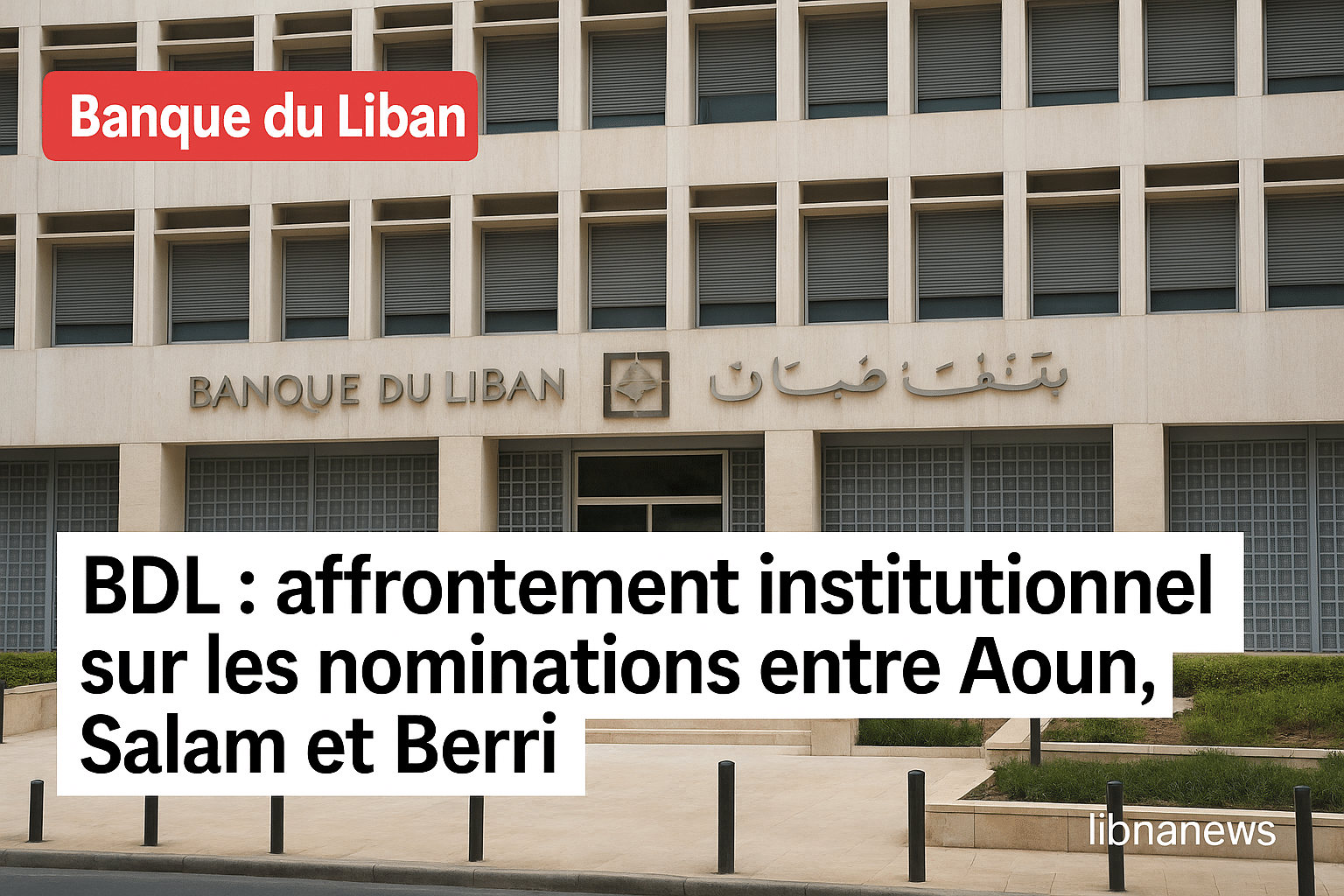 BDL : affrontement institutionnel sur les nominations entre Aoun, Salam et BerriBlocage au Conseil des ministres sur fond de nominations sensibles BDL : affrontement institutionnel sur les nominations entre Aoun, Salam et BerriBlocage au Conseil des ministres sur fond de nominations sensibles