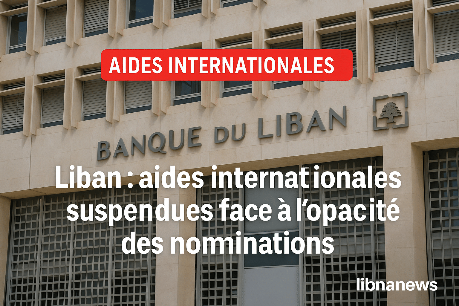 Liban : aides internationales suspendues face à l&rsquo;opacité des nomination