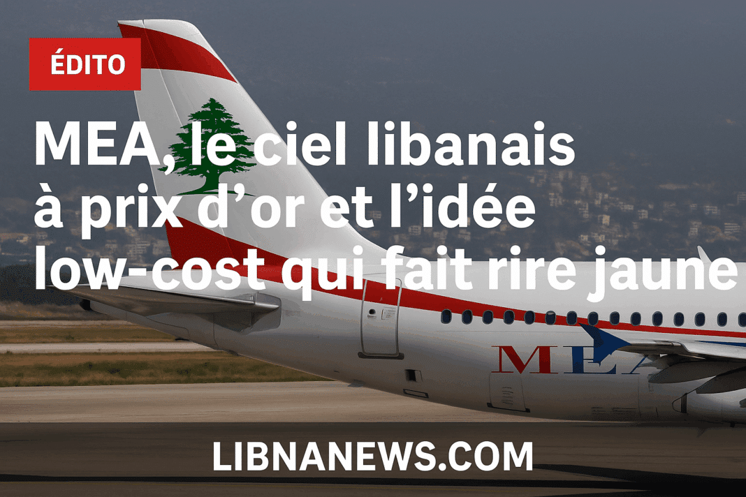 Édito : MEA, le ciel libanais à prix d’or et l’idée low-cost qui fait rire jaune